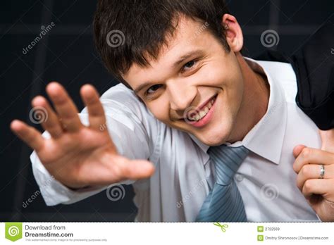 Hi Stock Image Image Of Cheerful Gesticulating Black 2752569