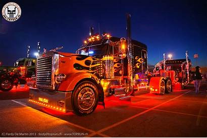 Peterbilt Night Trucks Custom Truck Usa Semi