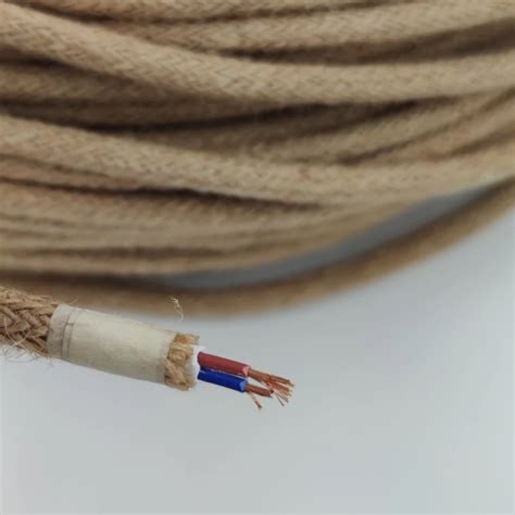 2075mm Retro Electrical Wire Yellow Hemp Rope Pendant Lamp Cord