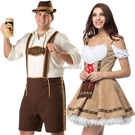 male woman oktoberfest costume traditional couple german bavarian beer outfit cosplay halloween