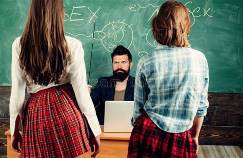 Anatomy Lesson And Sex Education In High School Let`s Talk Sex Sex Education Stock Image