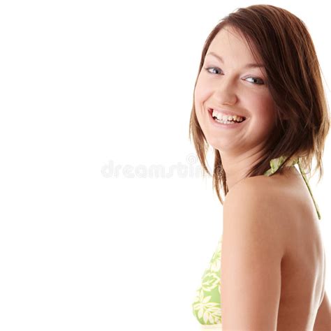 Beautiful Young Woman In Swimwear Stock Photo Image Of Clear