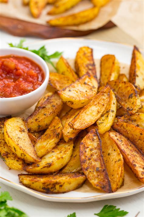 Herb Infused Texas Side Dish Texan Roasted Potato Wedges Recipe