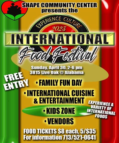 International Food Festival — Shape Community Center