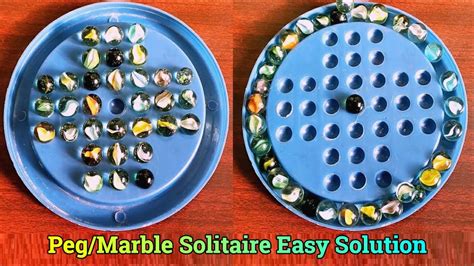 How To Solve A Marble Solitaire Marbles Game Easy Solution