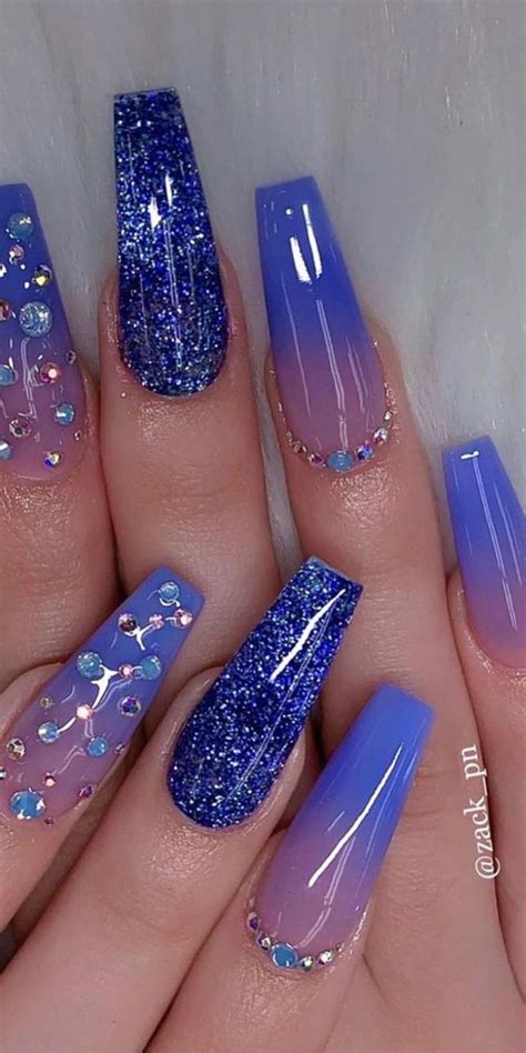 Acrylic Nails Blue 25 Blue Nail Art Designs Ideas Free Premium