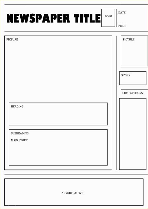 Free Printable Newspaper Templates For Students Of Kate S Blog Just