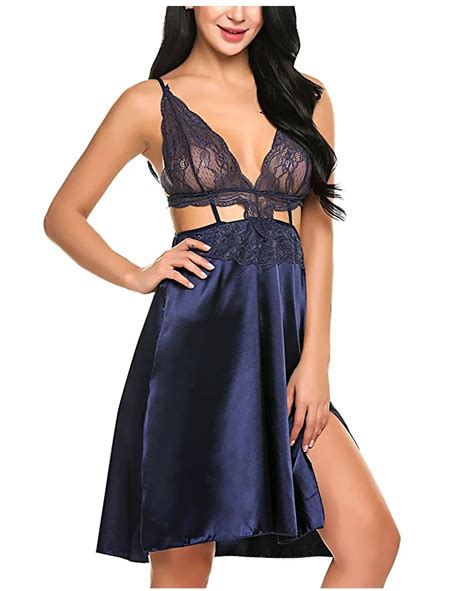 buy millyn ultra thin silk pajamas sexy nightdress women nightgown large size s