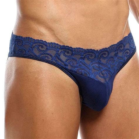 Jcstk Secret Male Lacey Panty For Men Male Bikini Underwear Navy