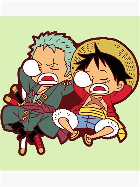 Luffy And Zoro Are Sleeping Poster By Cheslemertz Redbubble