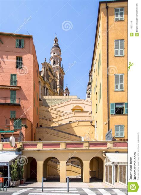 Old Town Menton In Provence France Stock Image Image Of South