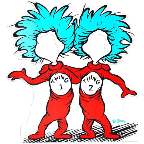 Dr Seuss Thing 1 And Thing 2 Cardboard Stand Up