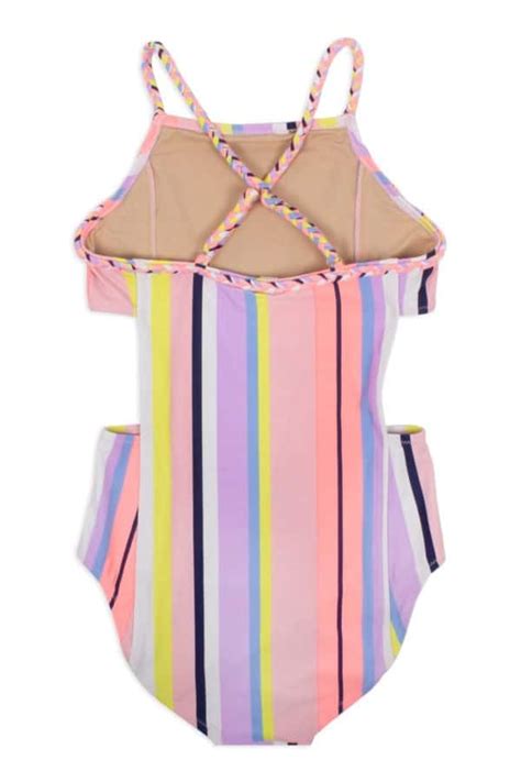 Shade Critters Pc Monokini Summer Coral Stripe Gypsy Girl Tween