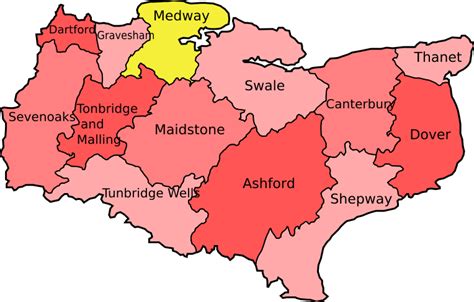 Filekent Districtssvg Kent Sevenoaks Medway