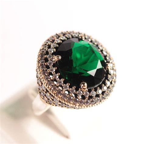 Hurrem Sultan Turkish Jewelry Ottoman Handmade Emerald Topaz K