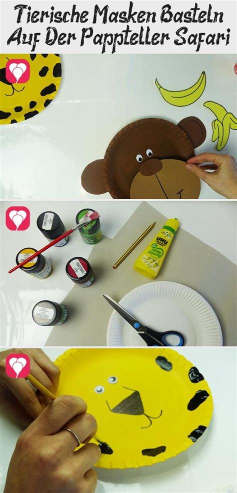 Heute werden wir tiermasken basteln. Maksen basteln Dschungel Geburtstag #vorschulebasteln