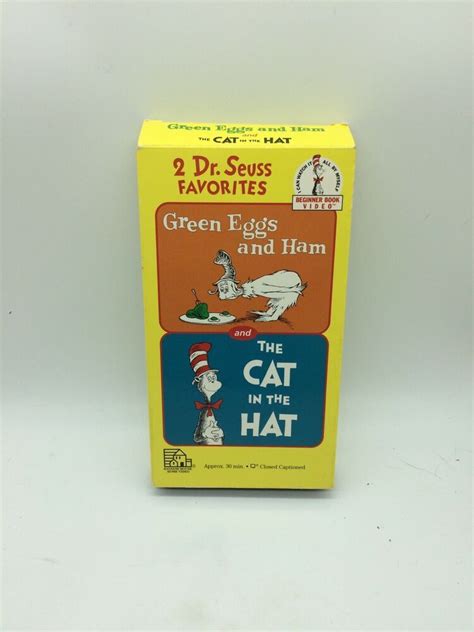 2 Dr Seuss Favorites Green Eggs And Ham And The Cat In The Hat Vhs