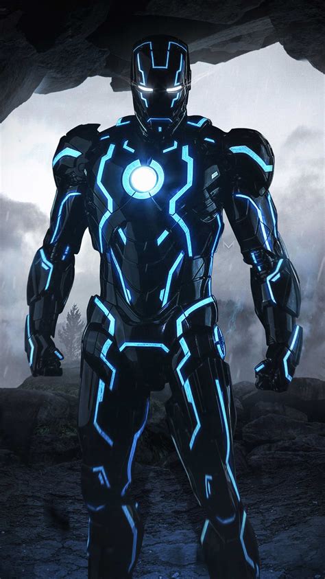 Iron Man Neon Suit Iphone Wallpaper Marvel Dc Marvel Fanart Hero