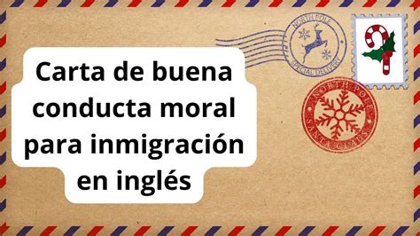 Carta De Buena Conducta Moral Para Inmigración