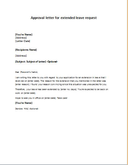 We did not find results for: Approval Letter for Extended Leave Request | Lettering ...
