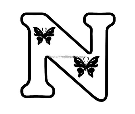 Print N Letter Stencil Free Stencil Letters