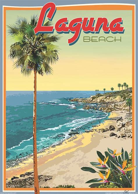 Beach Town Posters Retro Art Deco And Vintage Posters By Aurelio Gris