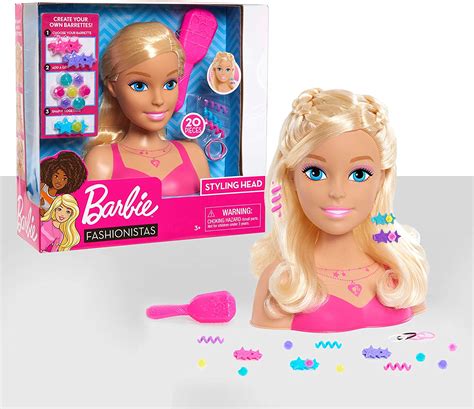 Amazon Com Barbie Fashionistas Inch Styling Head Blonde Pieces Include Styling