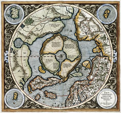 Map Arctic 1595 Painting By Gerhard Mercator Pixels