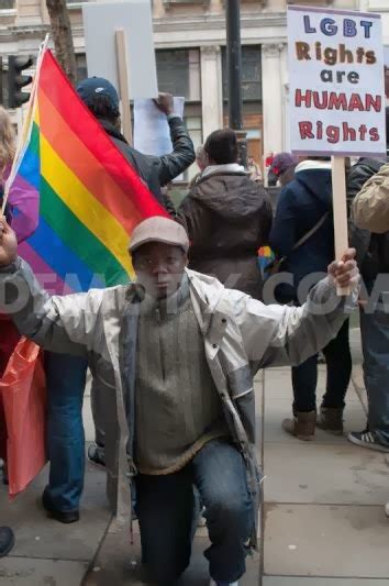 Photonews Nigerian Gay Activists Protest At Nigerian Embassy London