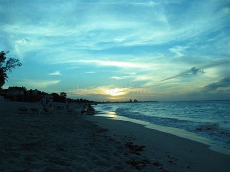 Sunset On Cuba Beach Stock Image Image Of Cuba Beach 109102043