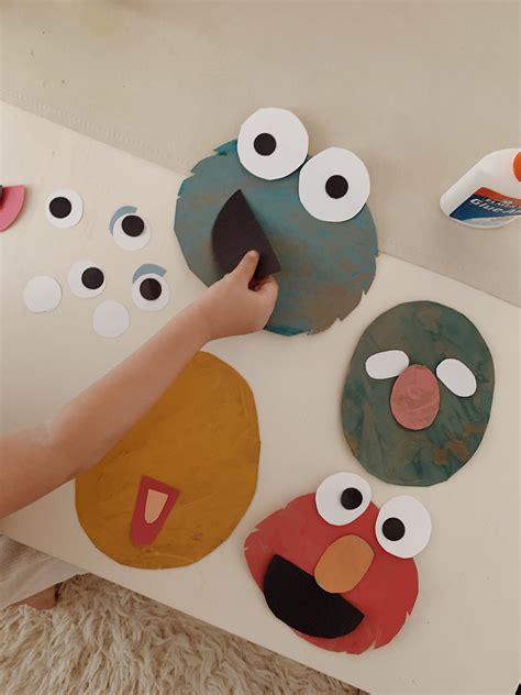 Sesame Street Collage Puppet Craft Almost Makes Perfect