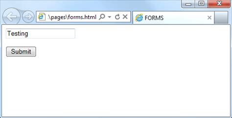 Once the form is submitted, the page sends the data to itself. HTML Form Text boxes, Submit and Reset Buttons