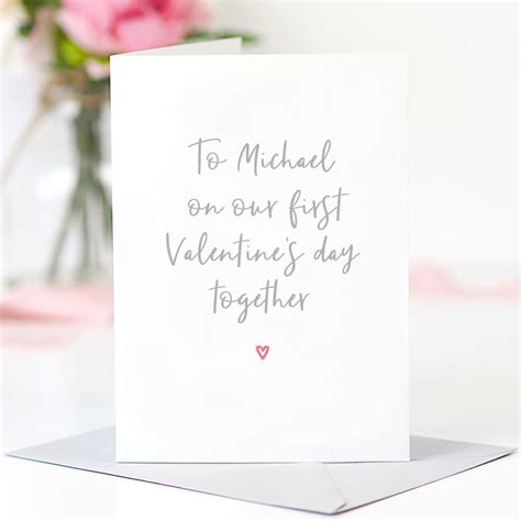 Personalised First Valentines Day Together Card By Project Pretty