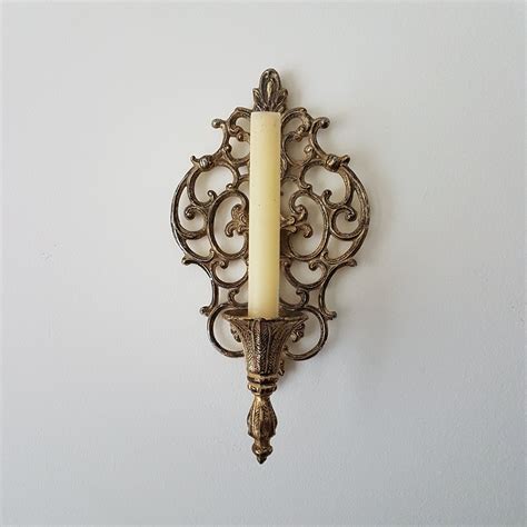 Please expand your refinement selections or try your refinement for a different category. Ornate gold metal candle sconce, Hollywood regency or ...