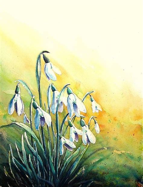 Snowdrops Watercolour Yahoo Image Search Results Flower Art