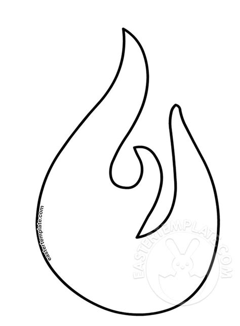Pentecost Flames Of Fire Easter Template