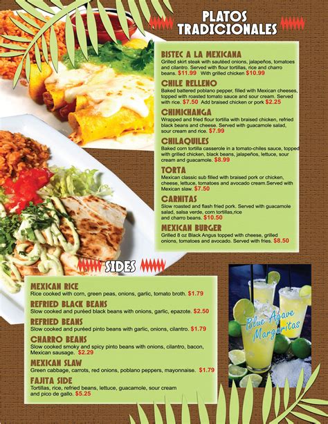 Choice of shedded beef, ground beef, ground beef or chicken, diced veggies, topped with ranchera sauce and beans. MEXICAN RESTAURANT MENU | Restaurant menu template, Menu ...