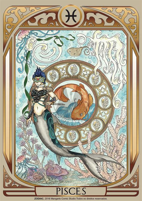 Print Art With Pisces Male Of Zodiac Project Developed By Mangarts