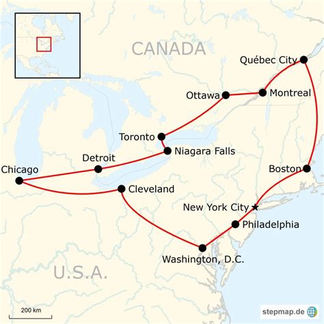 Goruma landkarten von nordamerika : Kanada & USA City Adventure | traveljunkies.tours