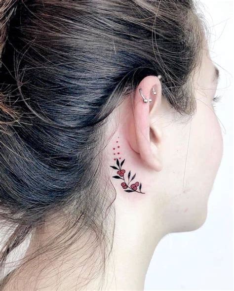 32 Behind The Ear Tattoos That Are Low Key Gorgeous