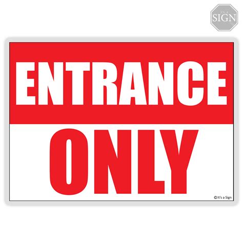 Entrance Exit Only Sign Laminated Signage A4 Size Lazada Ph