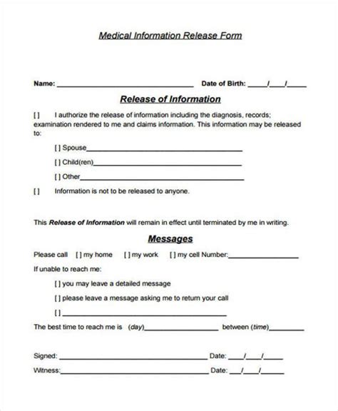 Maybe you would like to learn more about one of these? Patient Release Form Template | Protected health information, Life and health insurance, Medical ...