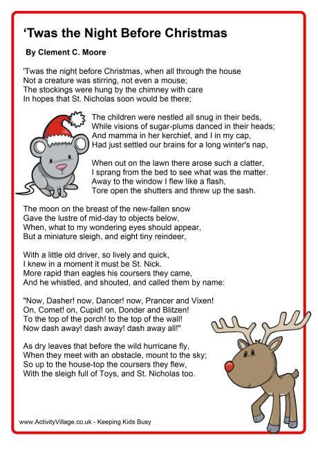 Twas The Night Before Christmas Christmas Poems Funny