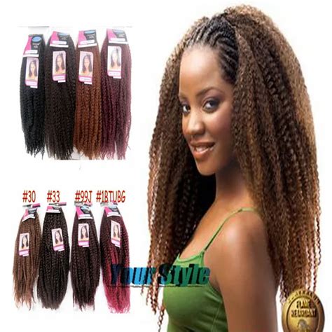 Afro Kinky Marley Braid Twist Braid Hair 18 80gpack 40 Strandspack Synthetic Brazilian Braid