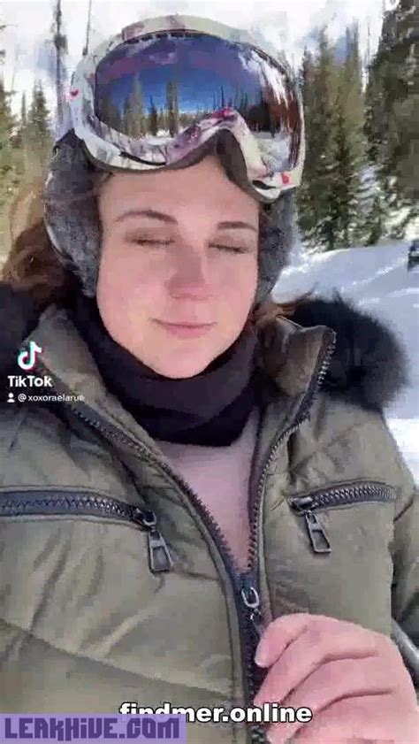 Rae Larue Naked Snowboard Public Tiktok Titties Out Leaked