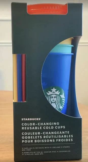 Starbucks Color Changing Summer Pride 2020 Cold Cups Reusable 5 Sets