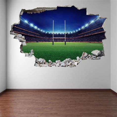 Rugby Stadium Sport Wall Sticker Mural Decal Print Art Bd68 Etsy