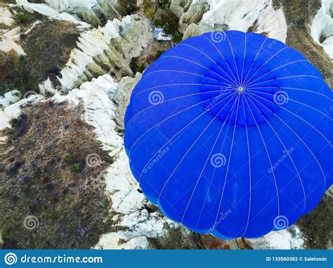 Hot Air Balloon Fly Over Cappadocia Turkey Stock Photo