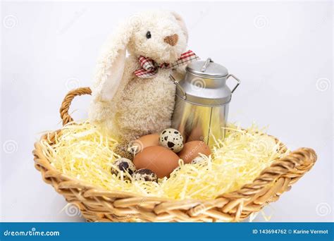 Easter Bunny And Fresh Farm Produce Stock Photo Image Of Distribution