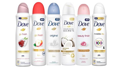 Dove Women Antiperspirant Deodorant Spray Mixed Scents Alcohol Free Pack Of Each Ml